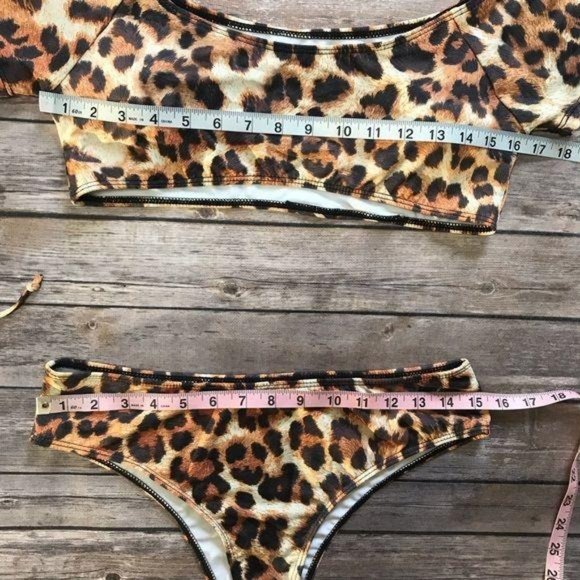 Leopard Print Bikini Cheeky Animal Two Piece 556 - Picture 7 of 9